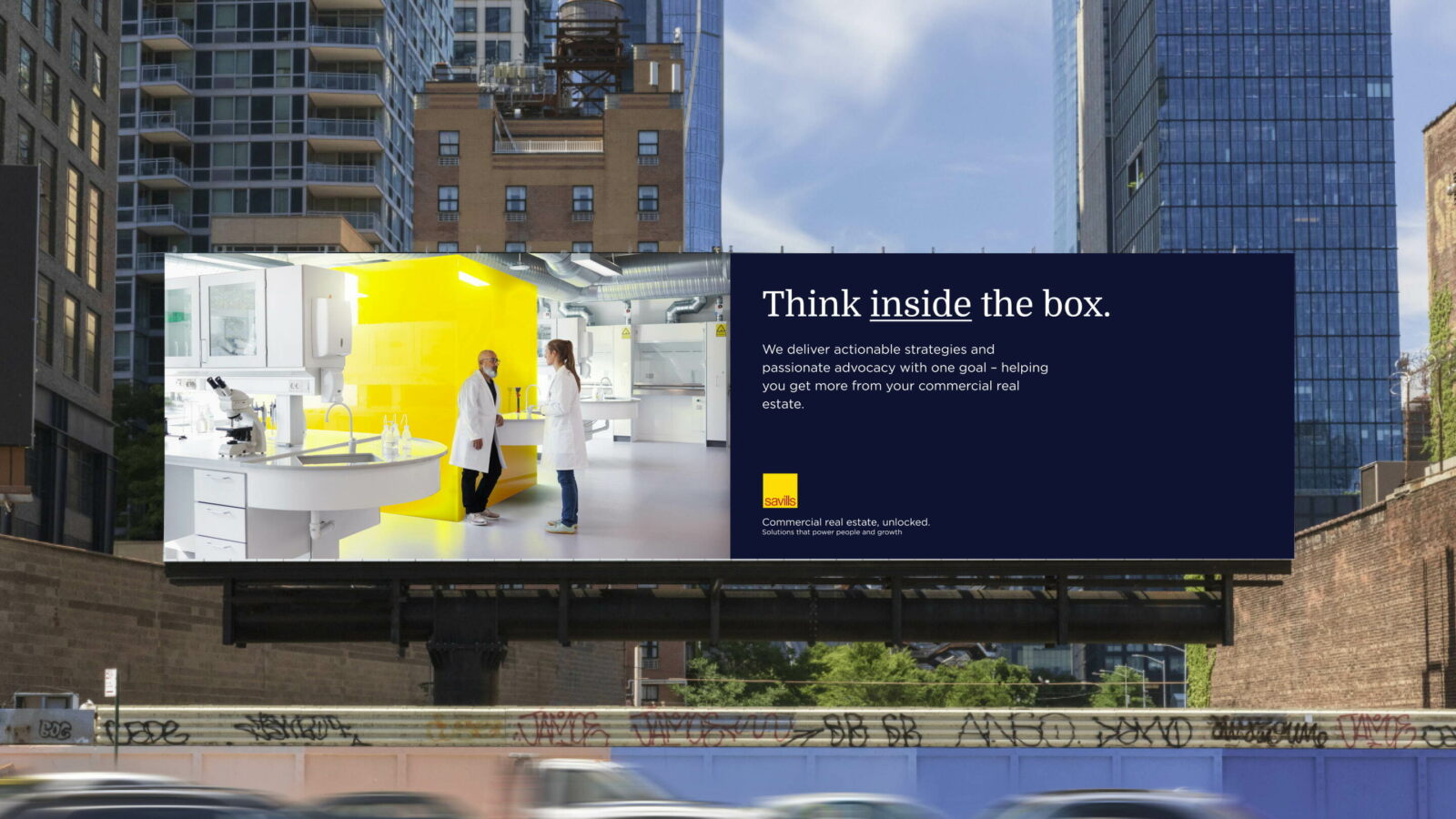 Savills case study 3 1 box campaign billboard image